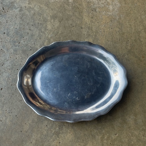 Vtg RWP Wilton Columbia PA 12.5” Queen Anne Style Pewter Serving Platter Tray - Picture 1 of 5